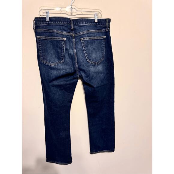 Old Navy Men's Size 33x30 Straight Leg Dark Wash Blue Jeans - Picture 5 of 8